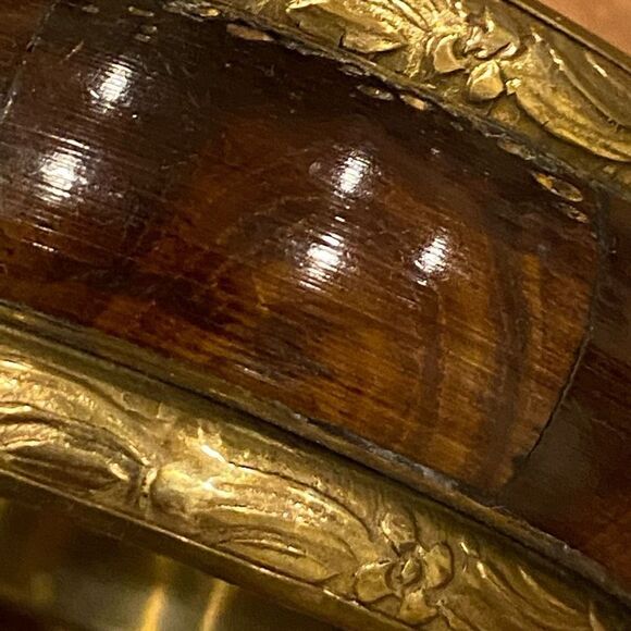 Boho Style Stacking Bracelet Brown zeitgeist Gold Tone Trim - Picture 5 of 10